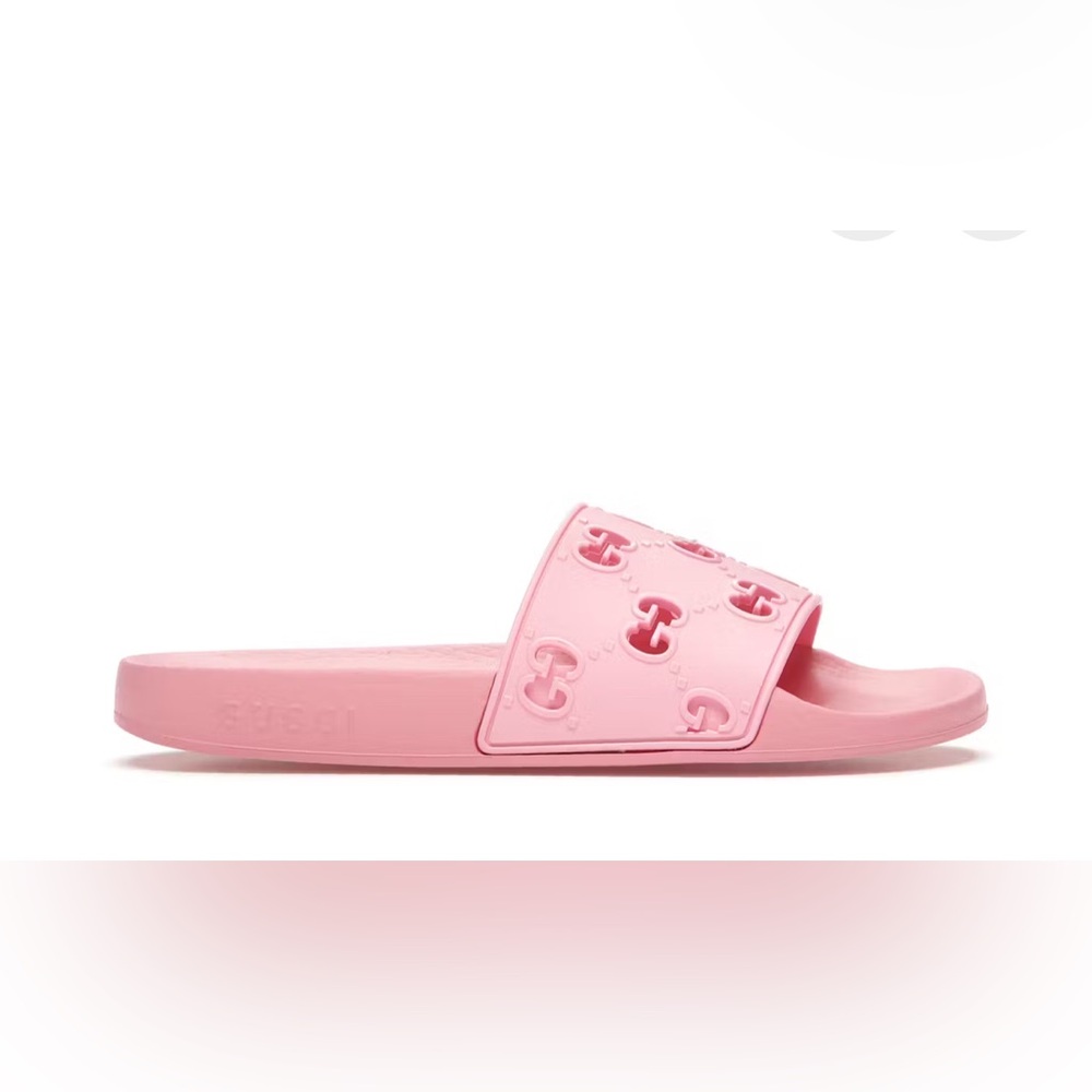 Gucci Pink Rubber Sole Sandals